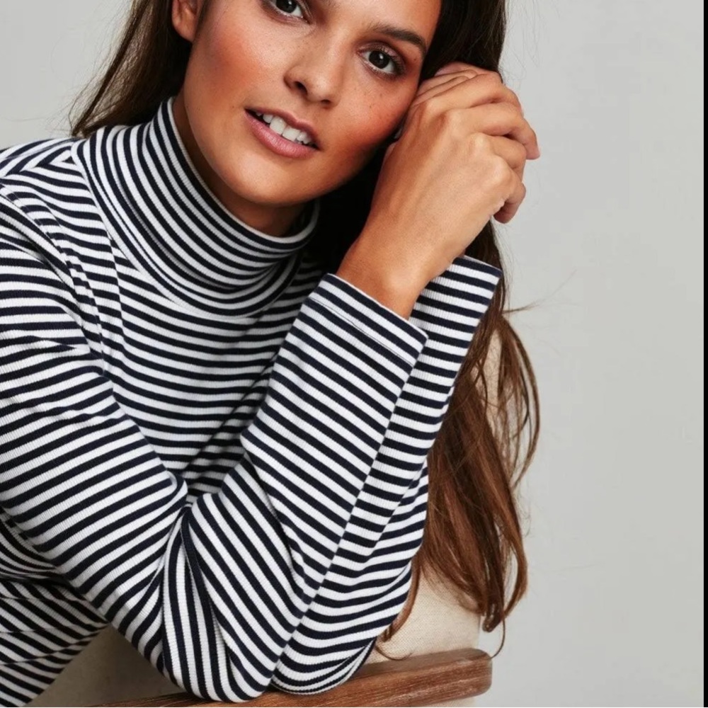 Joules NWT Clarissa Stripe Turtleneck 🐢